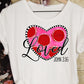 Loved red dots heart John 3:16-DTF