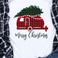 Plaid camper tree merry Christmas-DTF