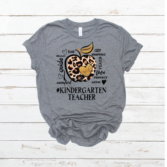 Leopard apple kindergarten teacher -DTF