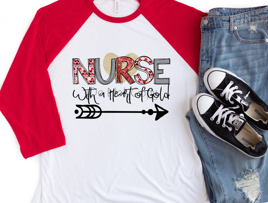 Nurse heart of gold-DTF