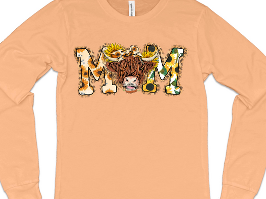 Mom cow with sunflowers-DTF