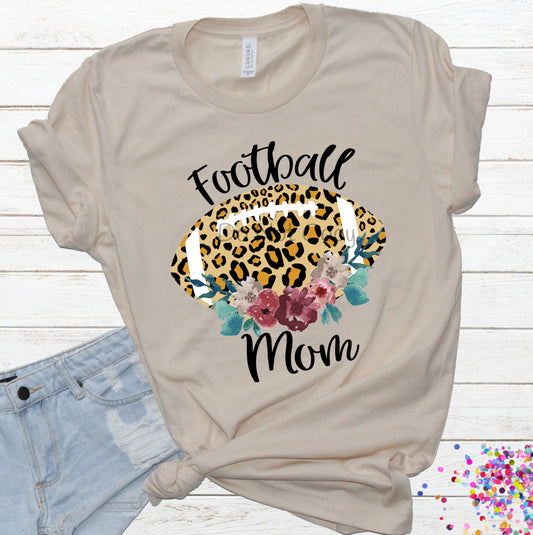 Football mom cheetah maroon floral-DTF