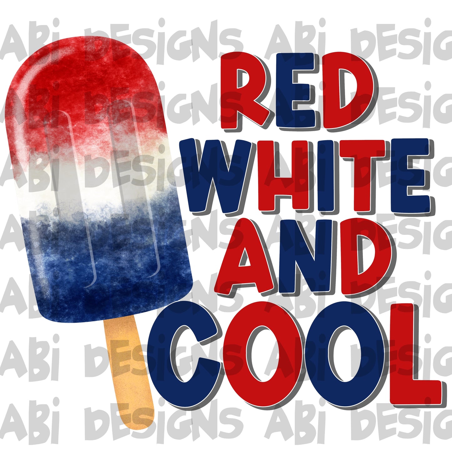 Red white and cool popsicle-DTF
