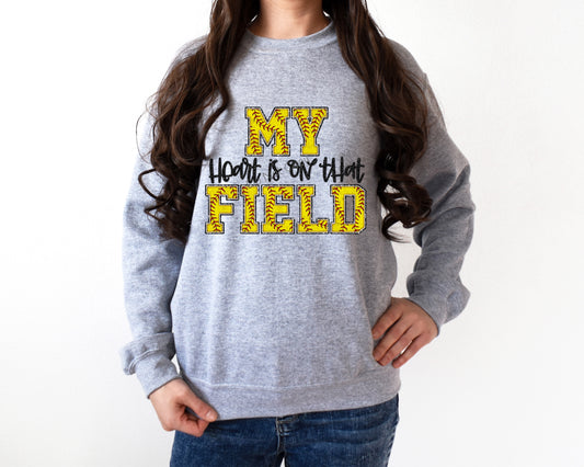 My heart is on that field Softball-DTF