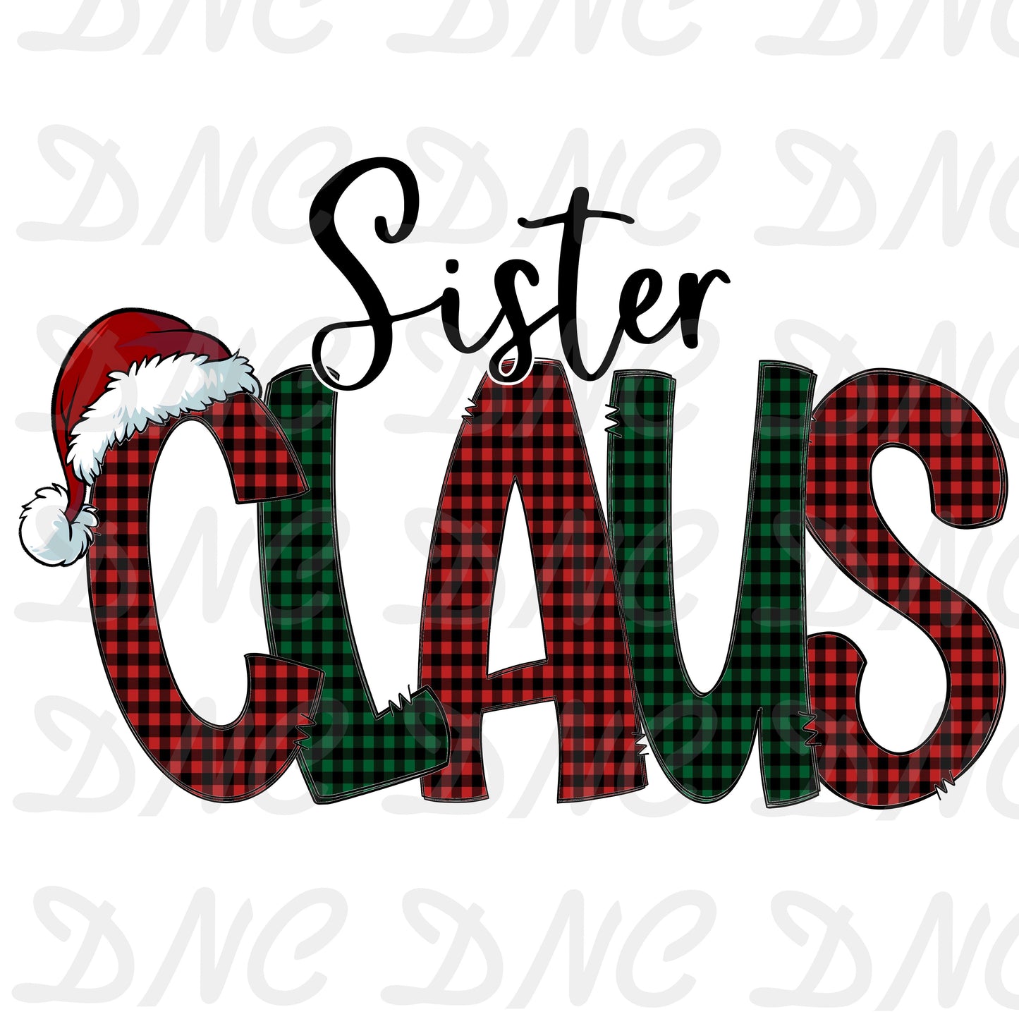 Sister claus red and green - Sublimation