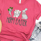 Hoppy Easter gray dot bunny carrot-DTF