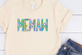 Memaw floral and stripe-DTF