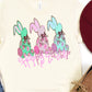 3 bunnies happy Easter-DTF