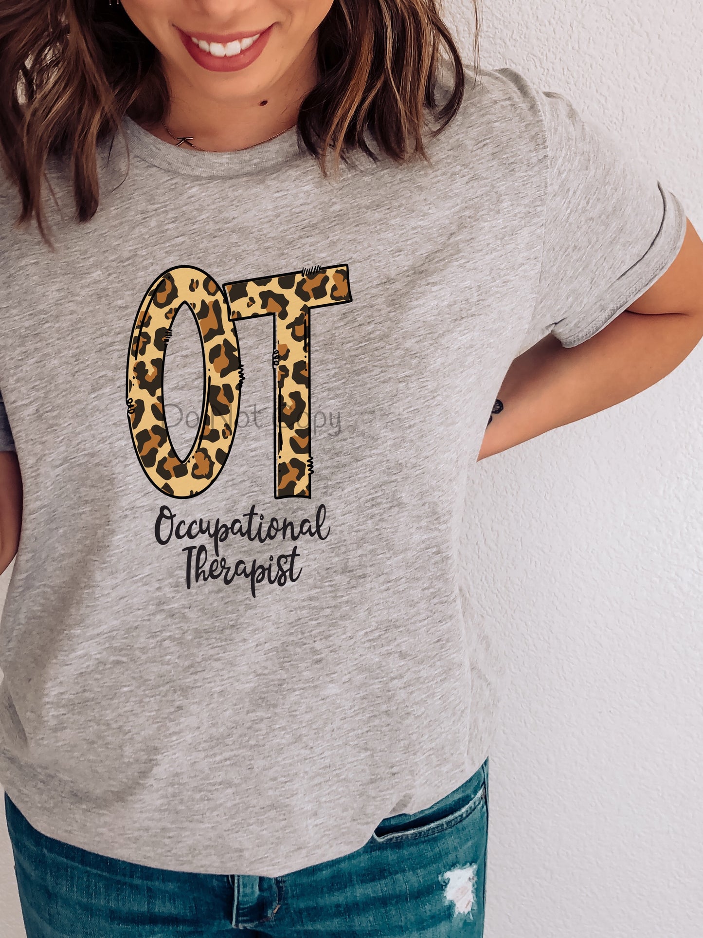 OT occupational therapist leopard--DTF