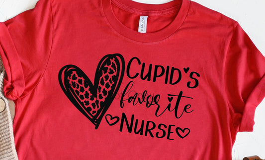 Cupid’s favorite nurse black-Screen Print