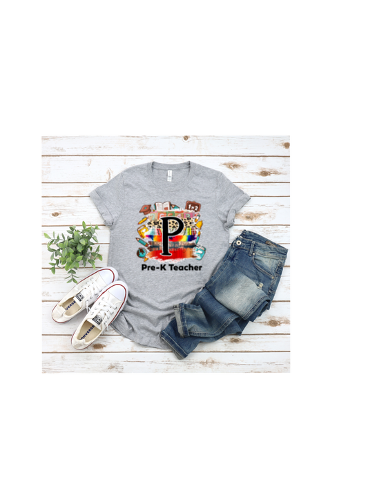 Pre-K teacher P supplies-DTF