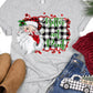 Better not pout Santa red glove plaid-DTF