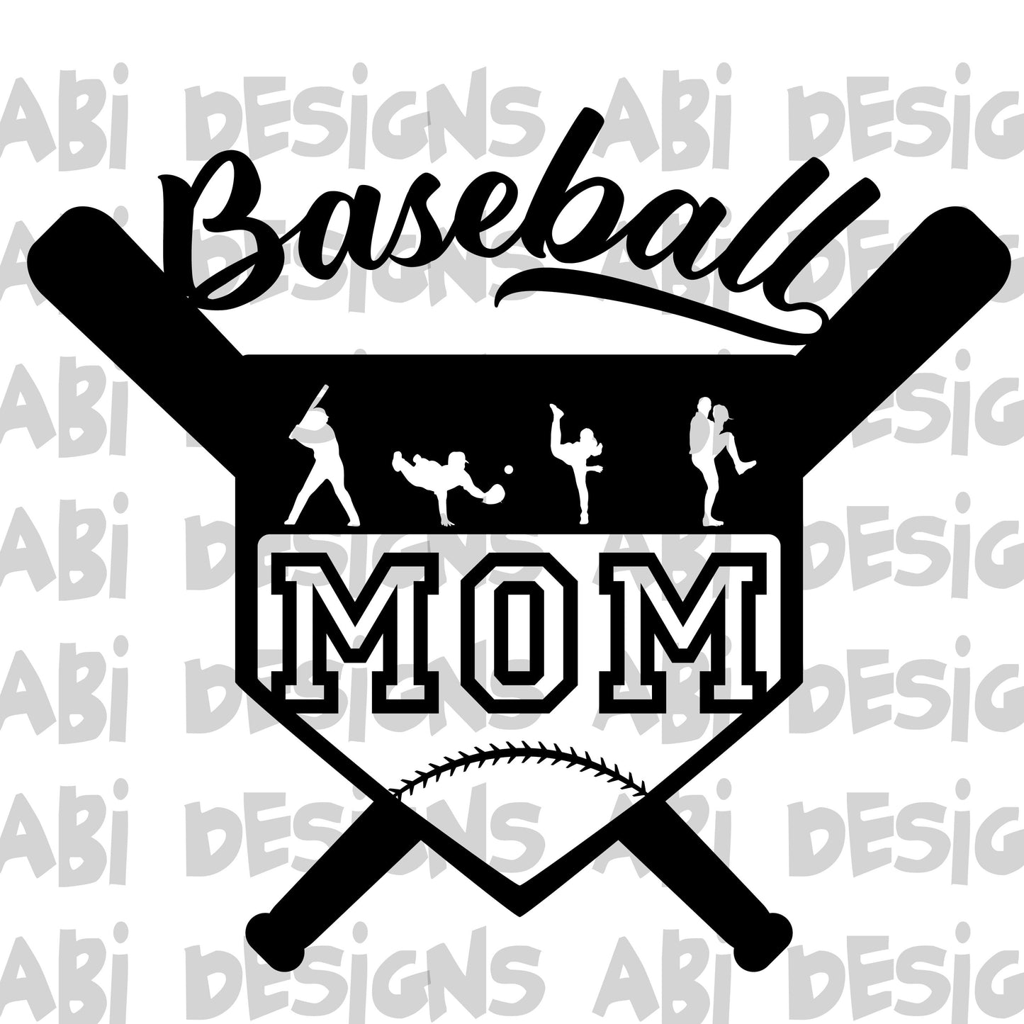 Baseball mom base figures-Sublimation