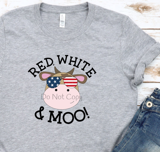 Red white & moo-DTF