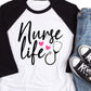 Nurse life hearts stethoscope-DTF