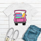 Pink truck with school supplies -DTF