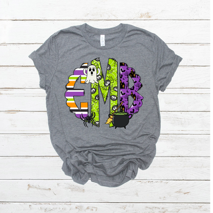 Halloween Monogram custom DTF