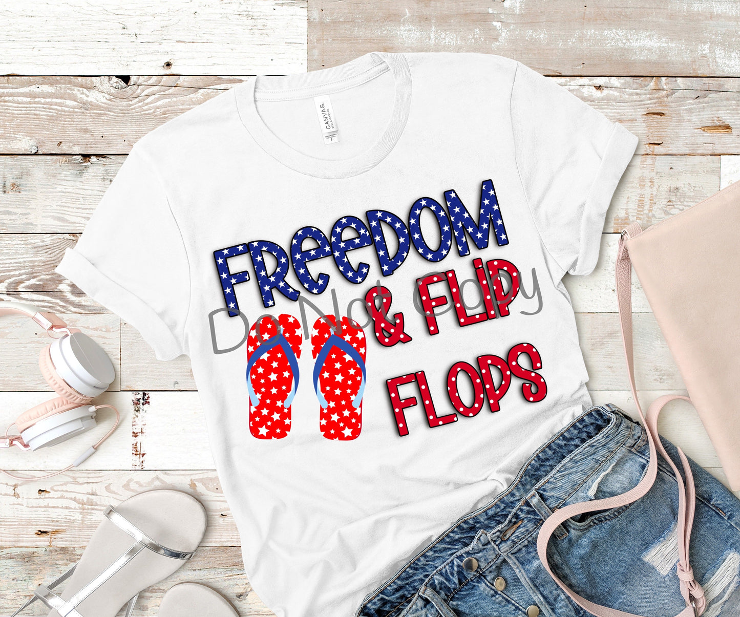 Freedom & flip flops-DTF