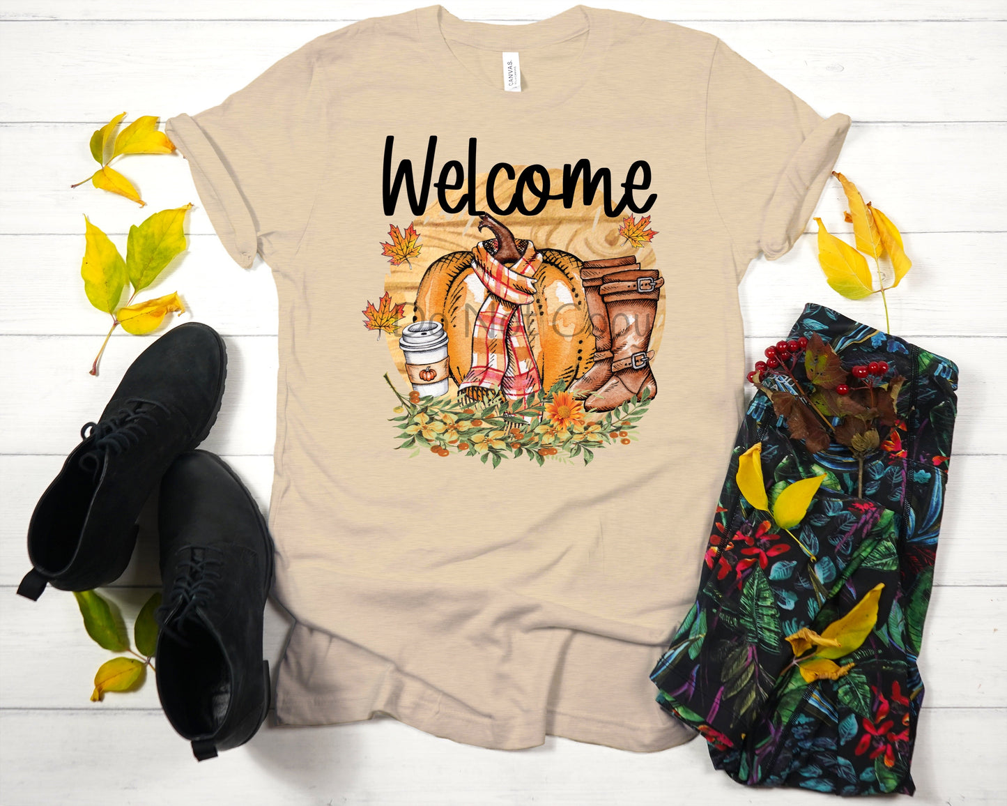 Welcome pumpkin boots-DTF