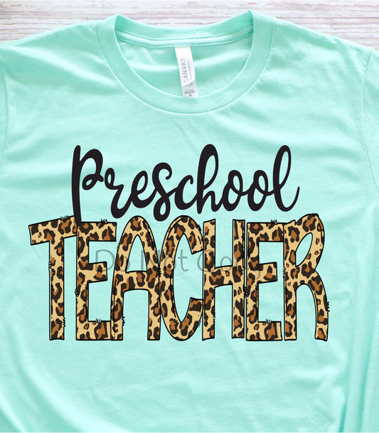 Preschool teacher leopard-DTF