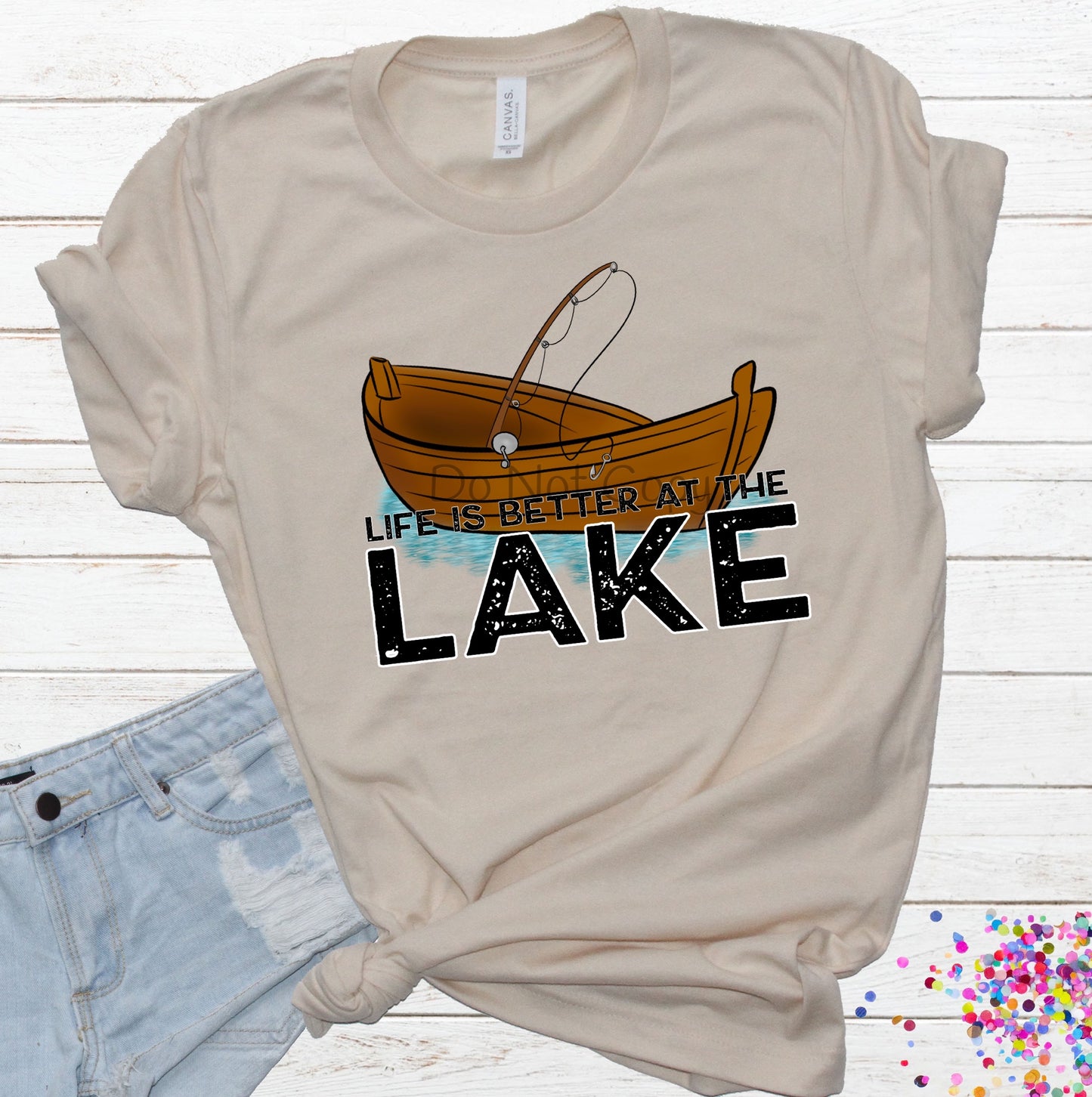 Life is better at the lake Boat-DTF