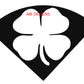 Single clover stencil Sleeve