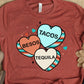 Tacos besos tequila hearts-DTF