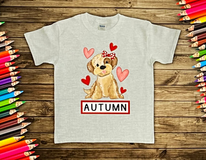 Kids Valentine Designs with Names-DTF