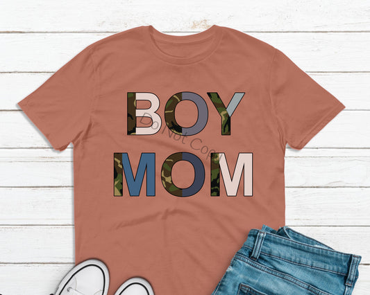 Boy mom camo multi colored-DTF