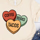 Coffee books tacos hearts-DTF
