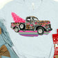 Pink leopard truck pink tree-DTF