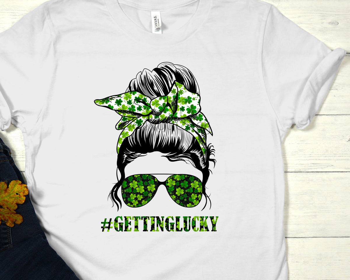 Messy bun getting lucky-DTF