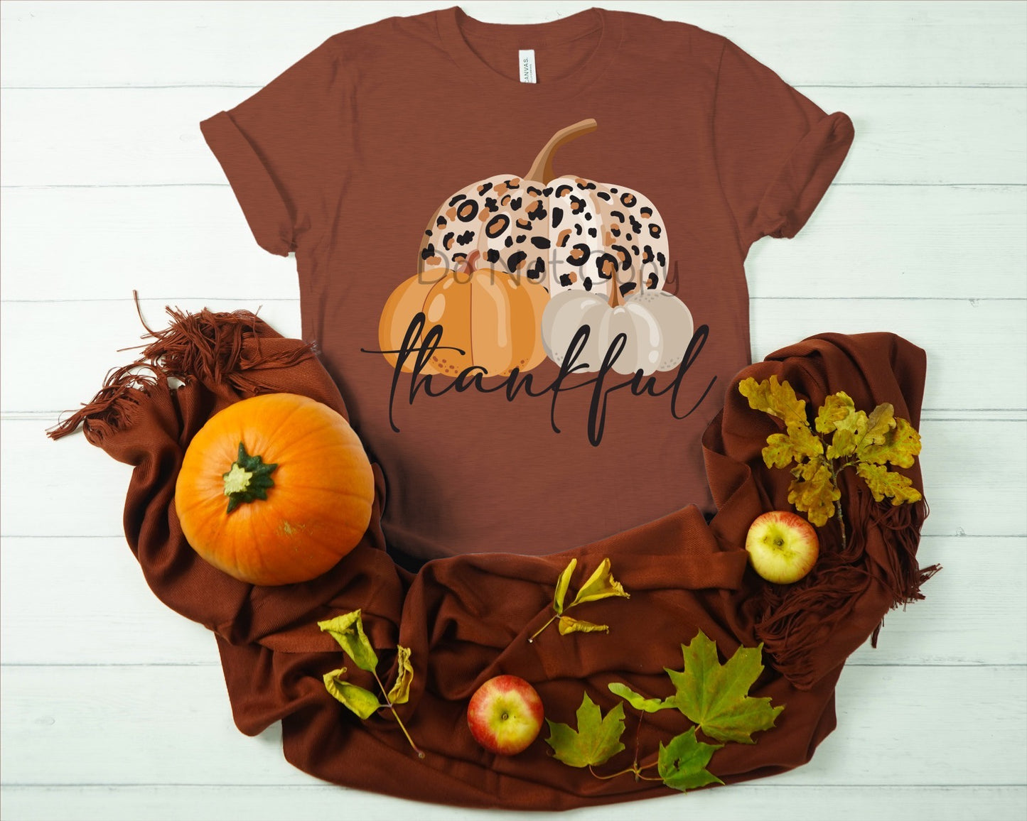 Thankful leopard middle large pumpkin-DTF