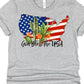 God bless the USA with cactus-DTF