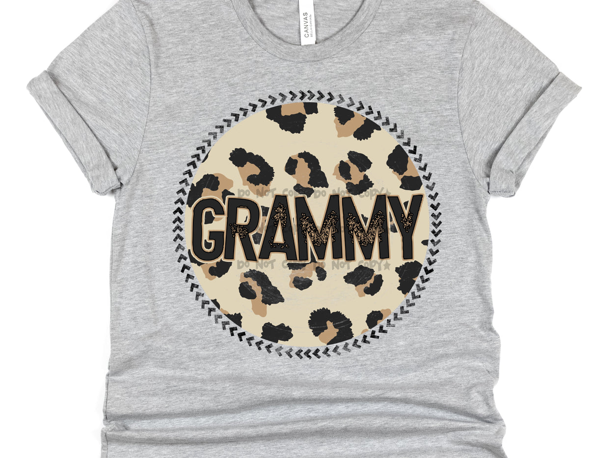 Grammy Leopard circle- DTF