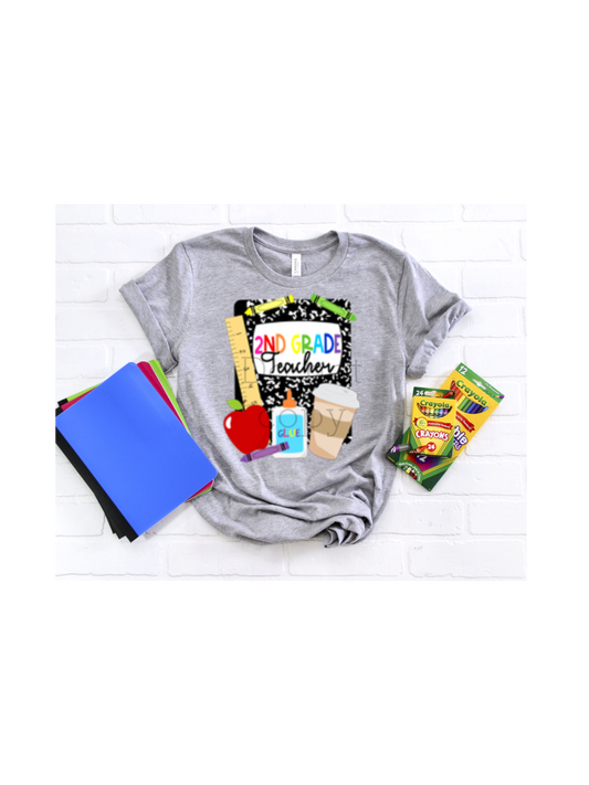 2nd grade teacher composition notebook - DTF