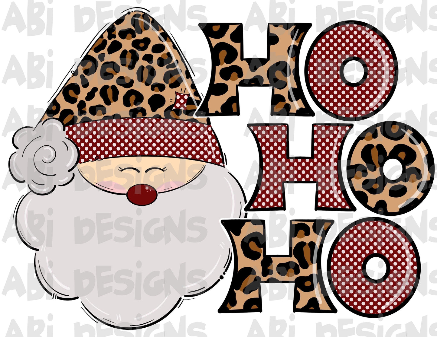 Santa head HOHOHO- Sublimation