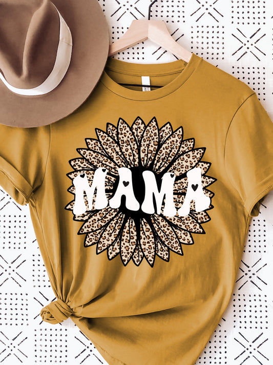 Mama leopard sunflower-DTF