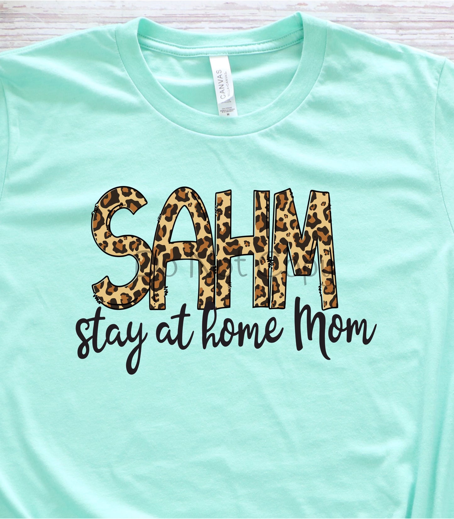 SAHM stay at home mom leopard -DTF