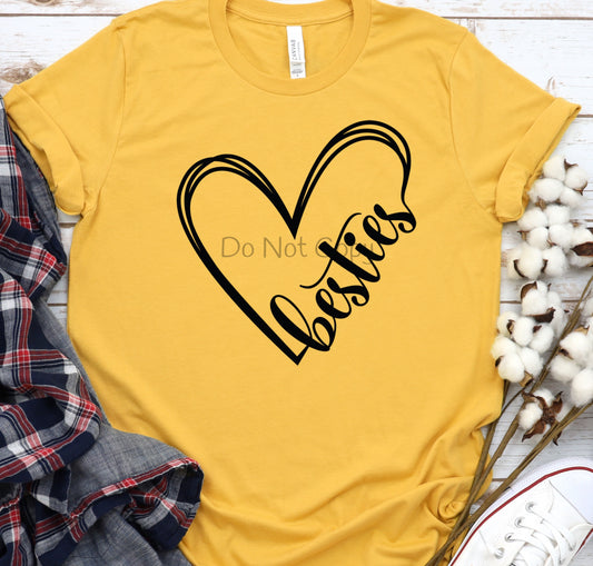 Besties heart-DTF