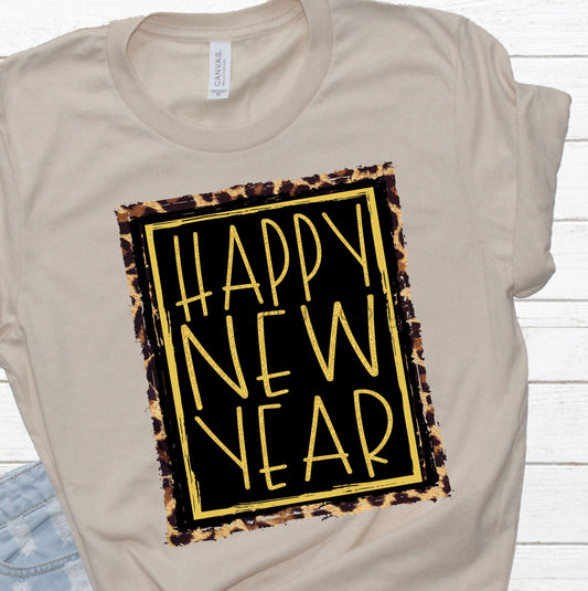 Happy new year leopard-DTF