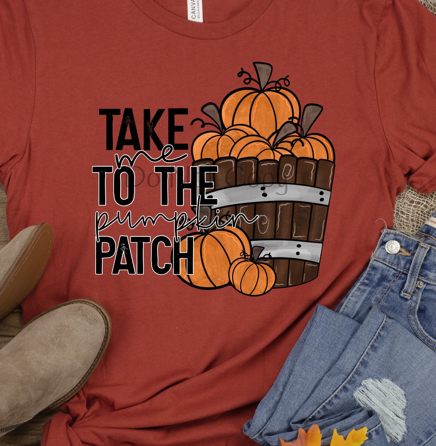 Take me to the pumpkin patch barrel of pumpkins-DTF