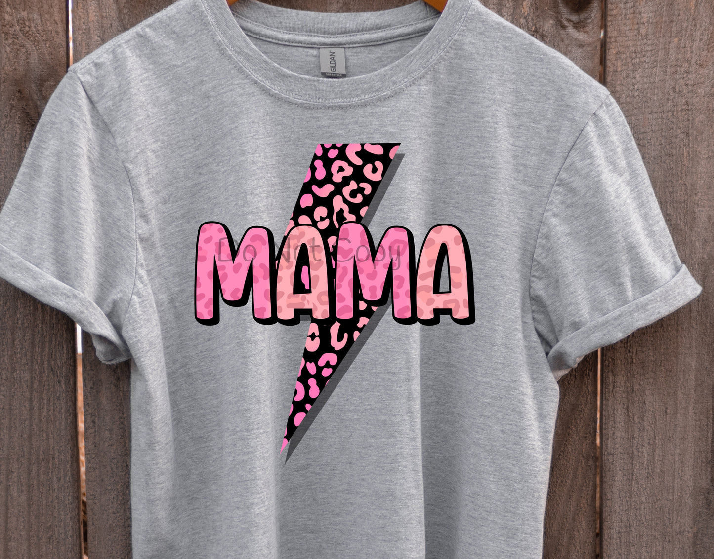 Mama pink leopard bolt-DTF