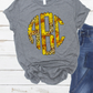 Grunge Softball Monogram  -DTF