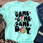Game day volleyball pink yellow green-DTF