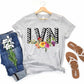 LVN black white flowers bottom-DTF