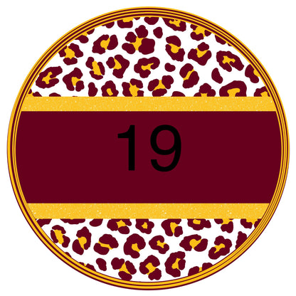 Multi colored leopard circle custom-DTF