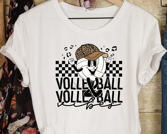 Volleyball volleyball vibes leopard cap-DTF