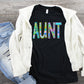 Aunt floral and stripe-DTF