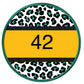 Multi colored leopard circle custom-DTF